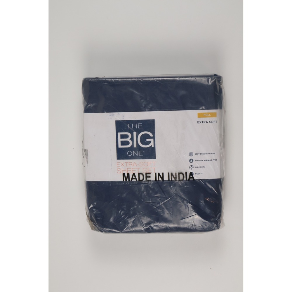 The Big One Sheet Set Extra Soft Navy Blue Full Size 4 Piece NWT